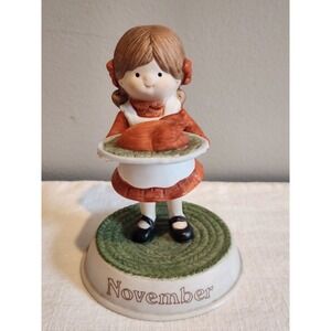 Vintage 1986 ‎ COUNTRY COUSINS Month November Sarah With Thanksgiving Turkey